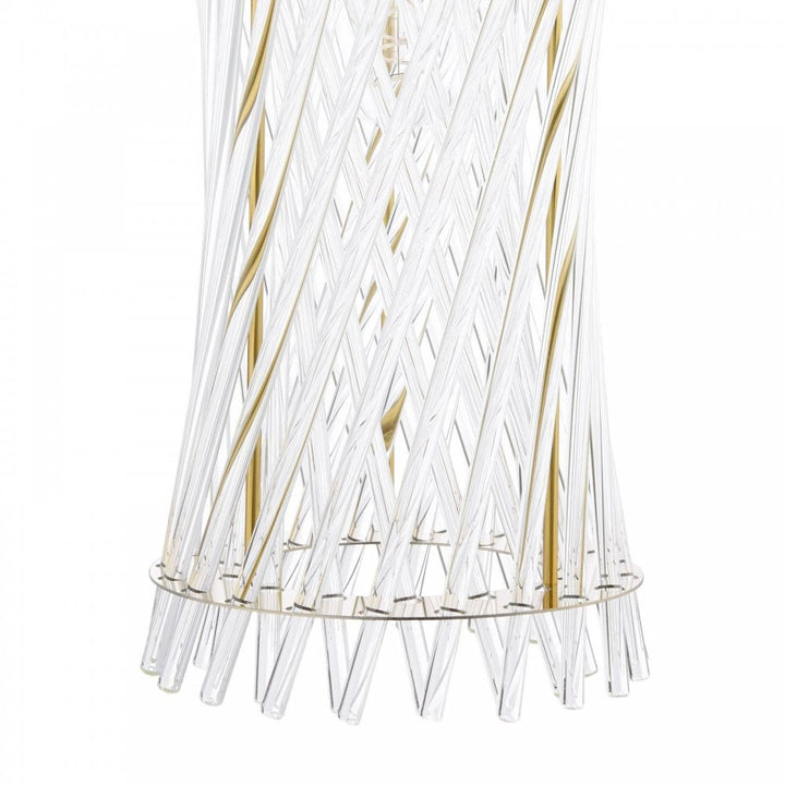 Dar LOI0735 Loire Wall Light Natural Brass and Glass