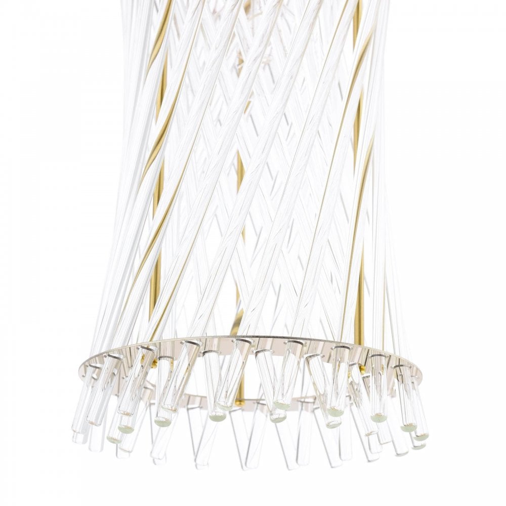 Dar LOI0735 Loire Wall Light Natural Brass and Glass