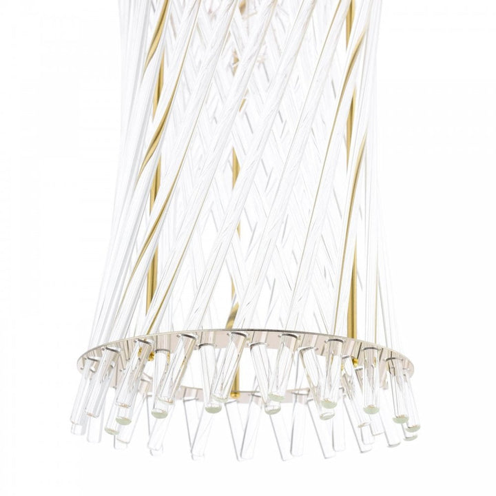 Dar LOI0735 Loire Wall Light Natural Brass and Glass