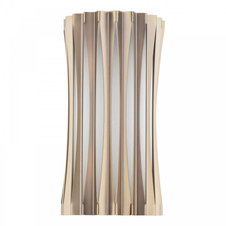 Dar NET0963 Netra 2 Light Wall Light Satin Bronze and Ivory