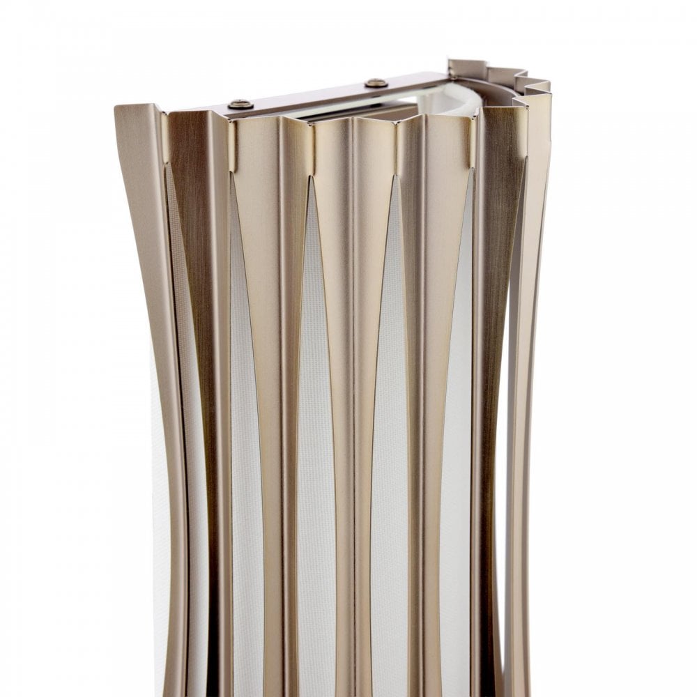 Dar NET0963 Netra 2 Light Wall Light Satin Bronze and Ivory