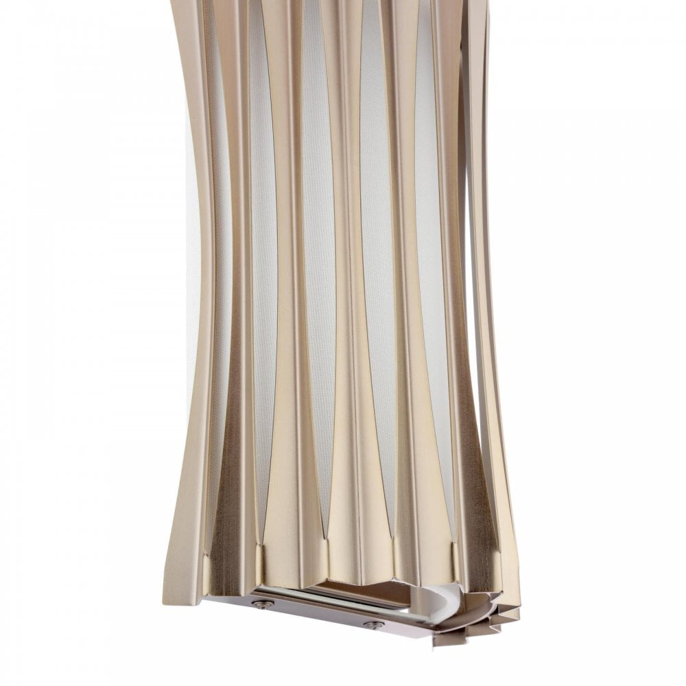 Dar NET0963 Netra 2 Light Wall Light Satin Bronze and Ivory