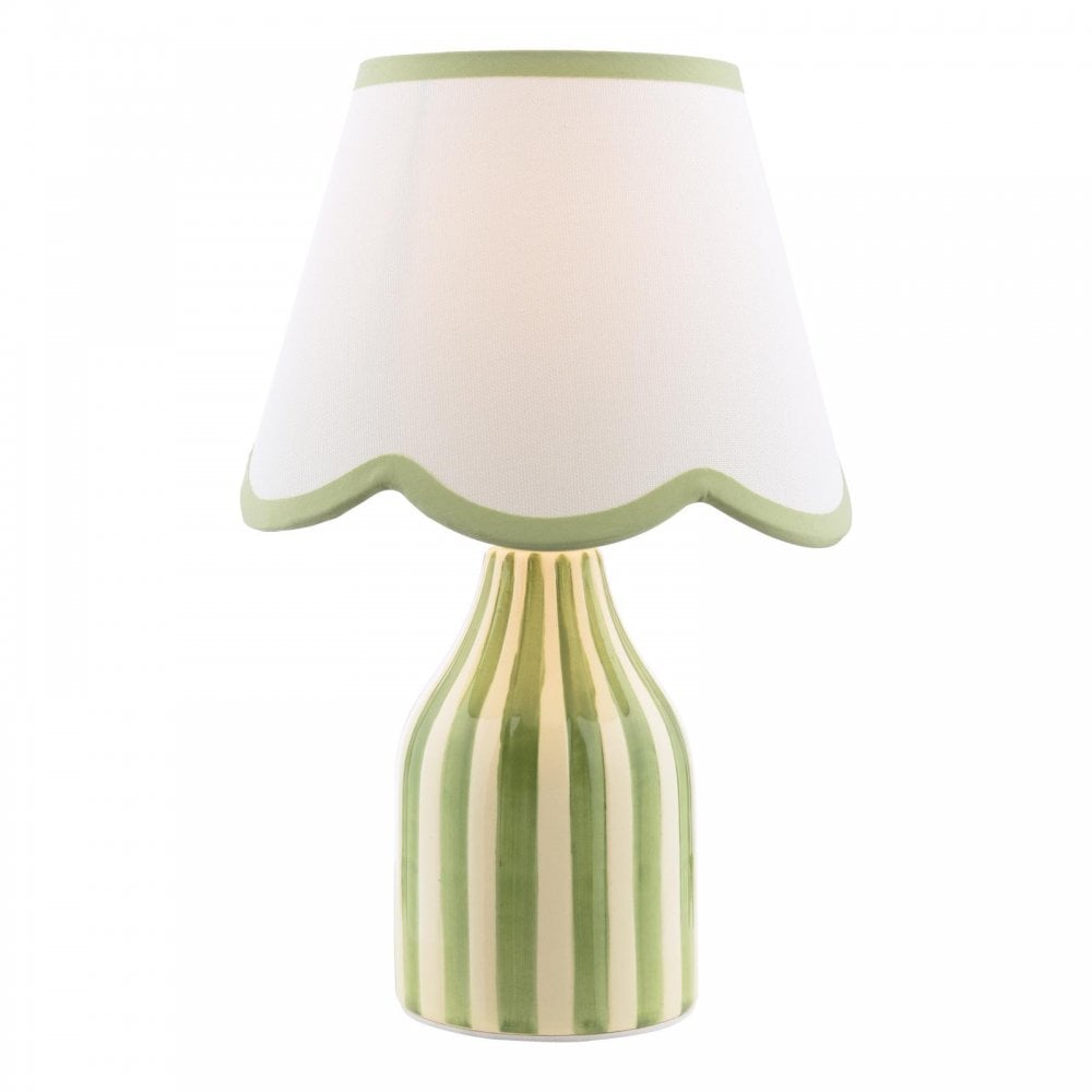 Dar Wisebuys AIM4124 Aimee Twin Pack Table Lamp Green Ceramic With Shade