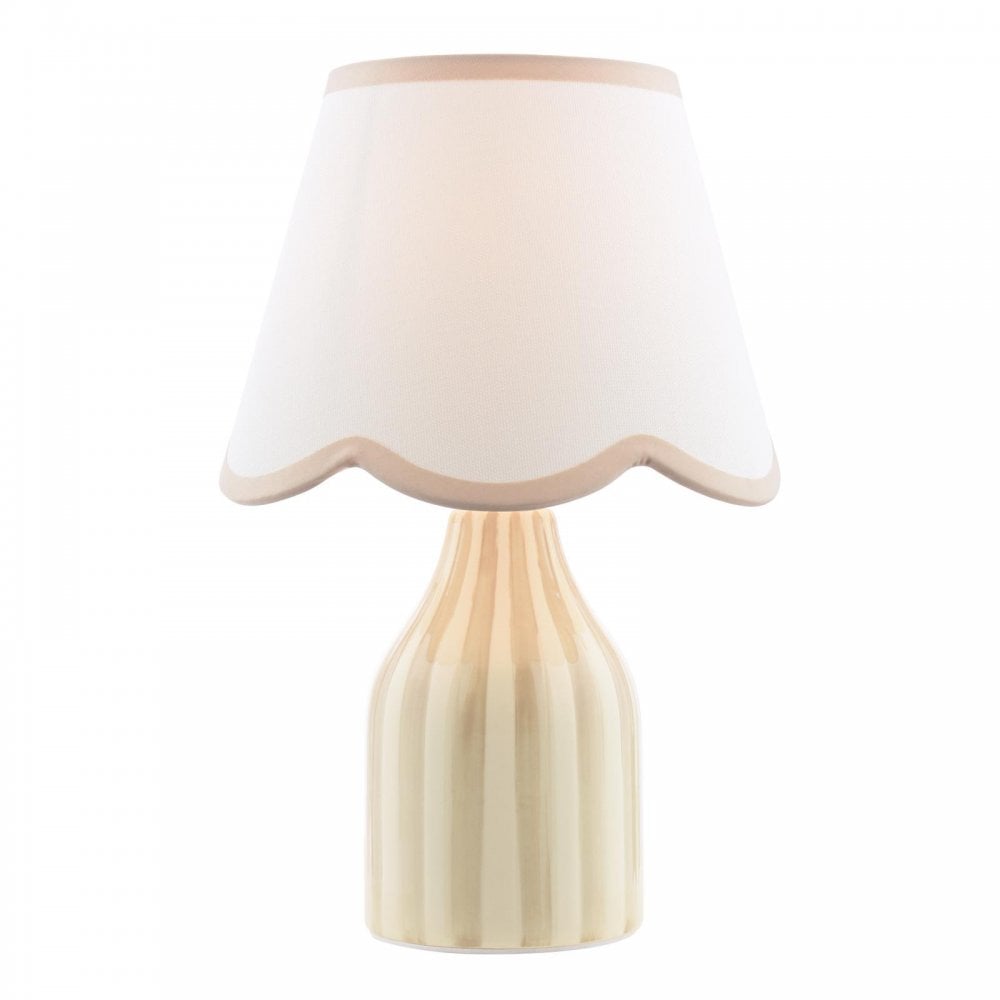 Dar Wisebuys AIM4129 Aimee Twin Pack Table Lamp Taupe Ceramic With Shade