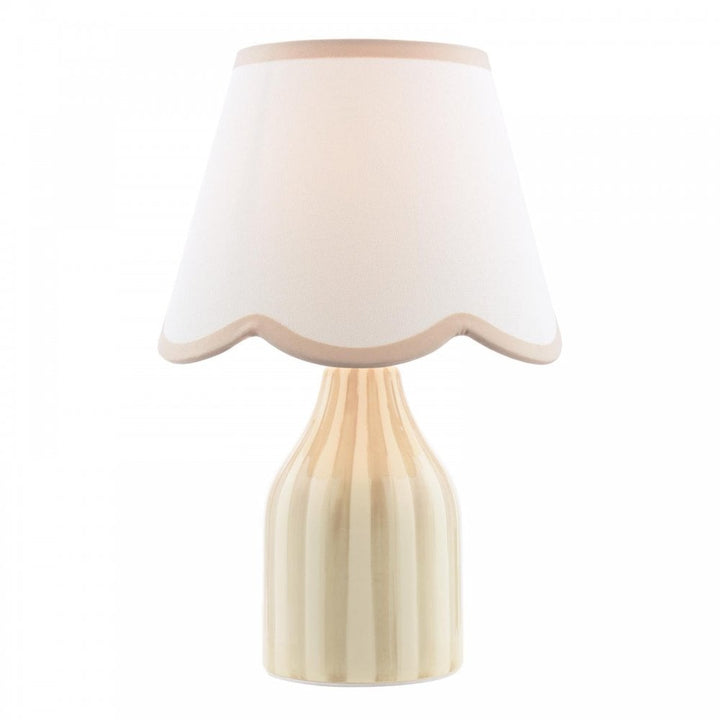 Dar Wisebuys AIM4129 Aimee Twin Pack Table Lamp Taupe Ceramic With Shade