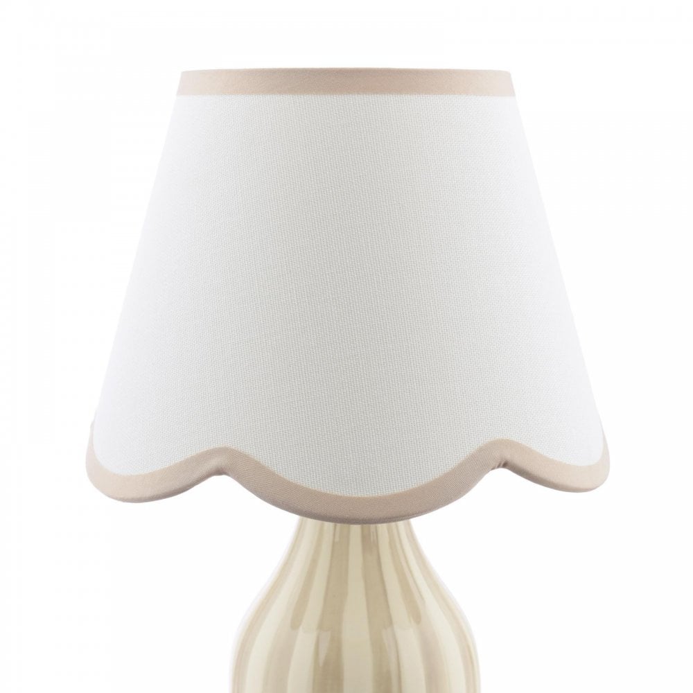 Dar Wisebuys AIM4129 Aimee Twin Pack Table Lamp Taupe Ceramic With Shade