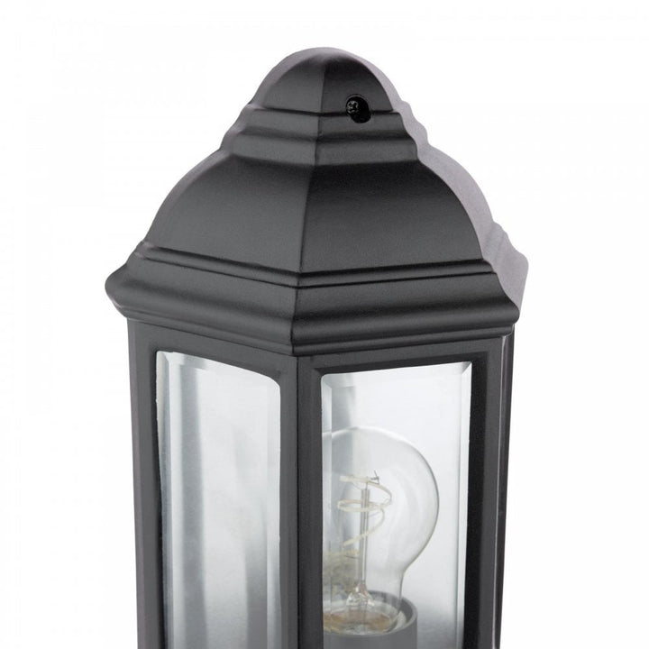 Dar Wisebuys NEL2122 Nelson Outdoor Wall Light Matt Black and Glass IP44