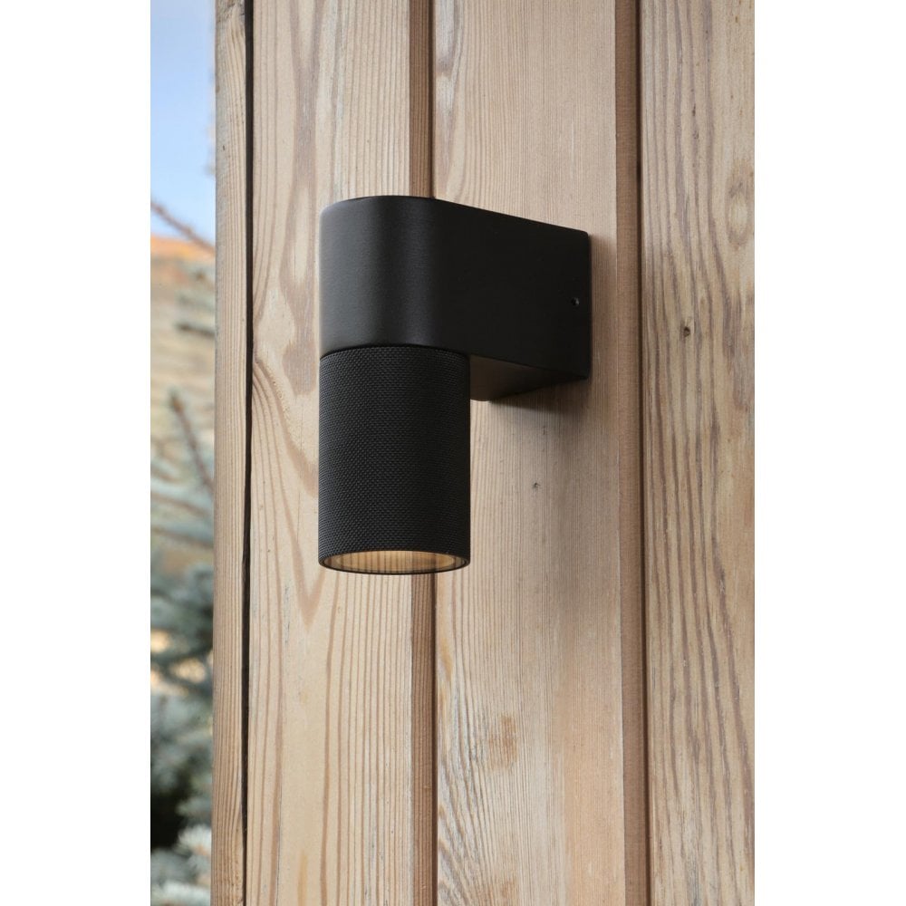 Dar Wisebuys OBI0722 Obi Outdoor Wall Light Matt Black IP54