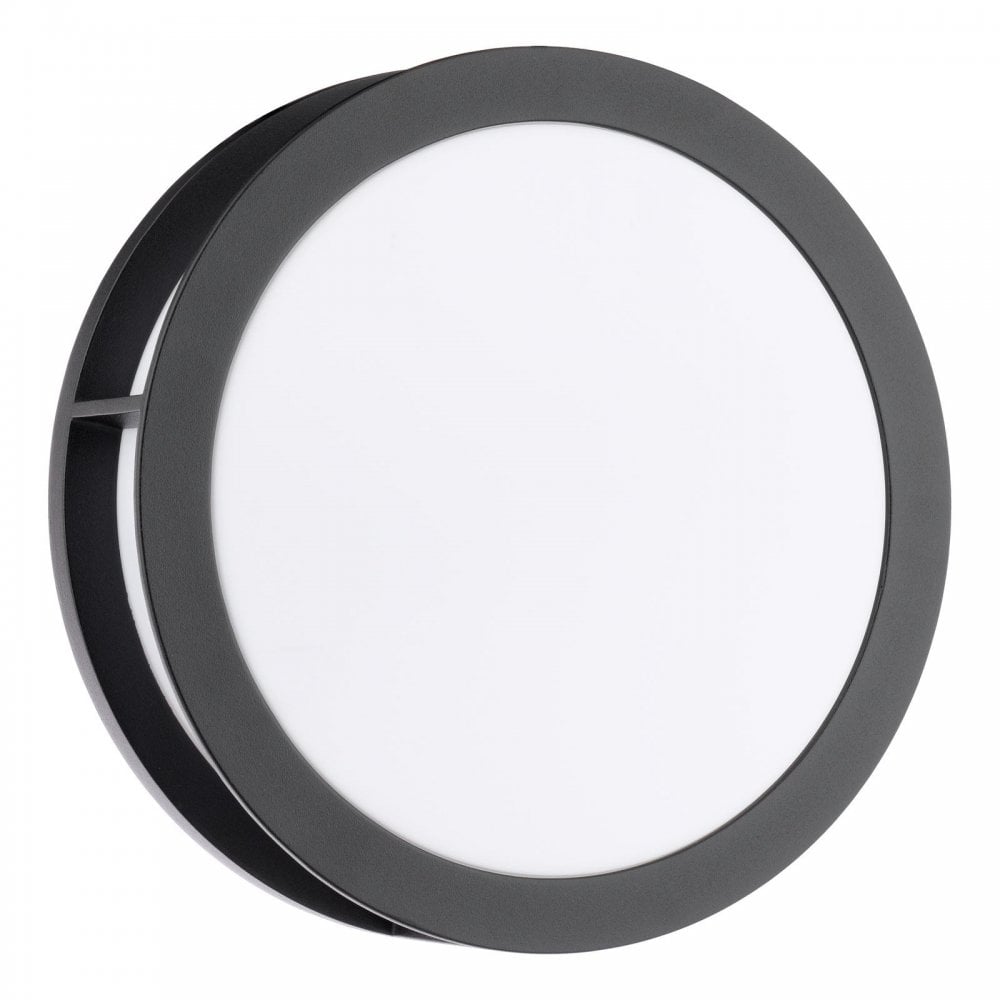 Dar Wisebuys RAT5022 Ratana Outdoor Wall Light Matt Black and Opal IP44