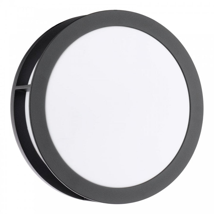 Dar Wisebuys RAT5022 Ratana Outdoor Wall Light Matt Black and Opal IP44
