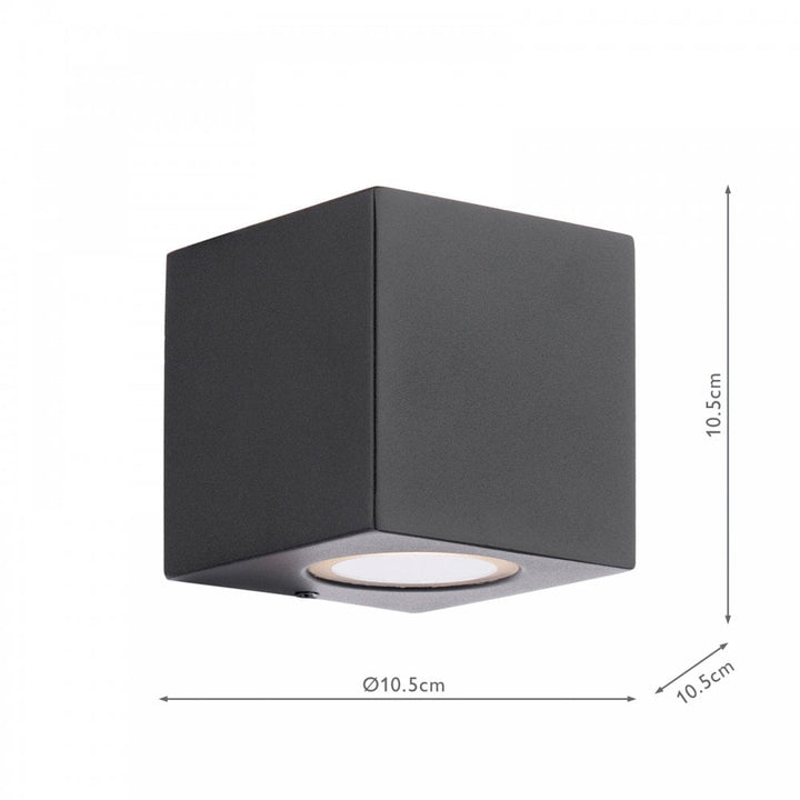 Dar Wisebuys TIV3222 Tiva Outdoor Wall Light Matt Black IP54