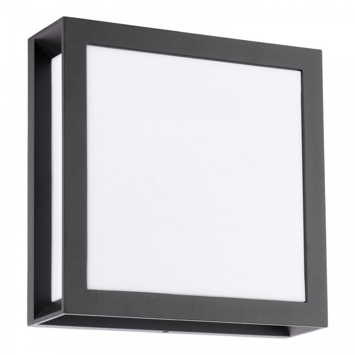 Dar Wisebuys VAY5022 Vayu 2 Light Outdoor Wall Light Matt Black and Opal IP44