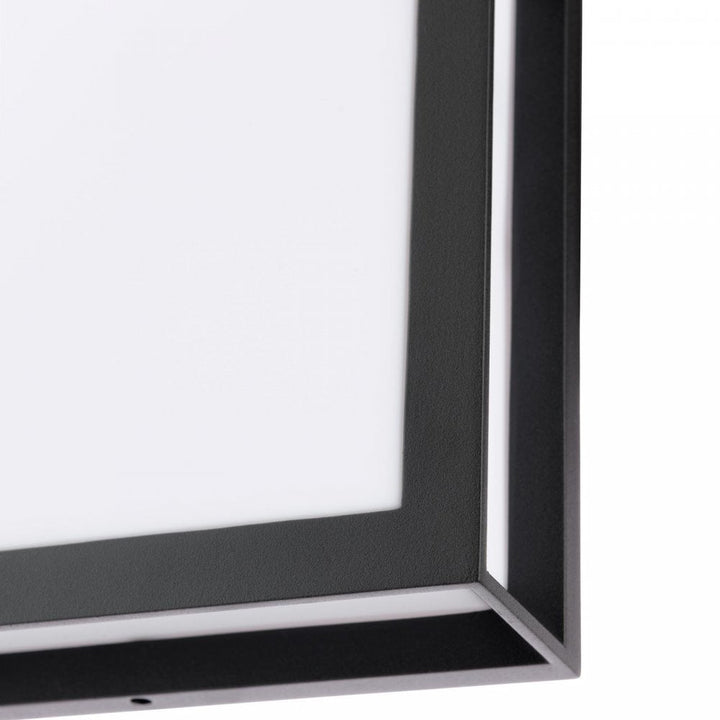 Dar Wisebuys VAY5022 Vayu 2 Light Outdoor Wall Light Matt Black and Opal IP44