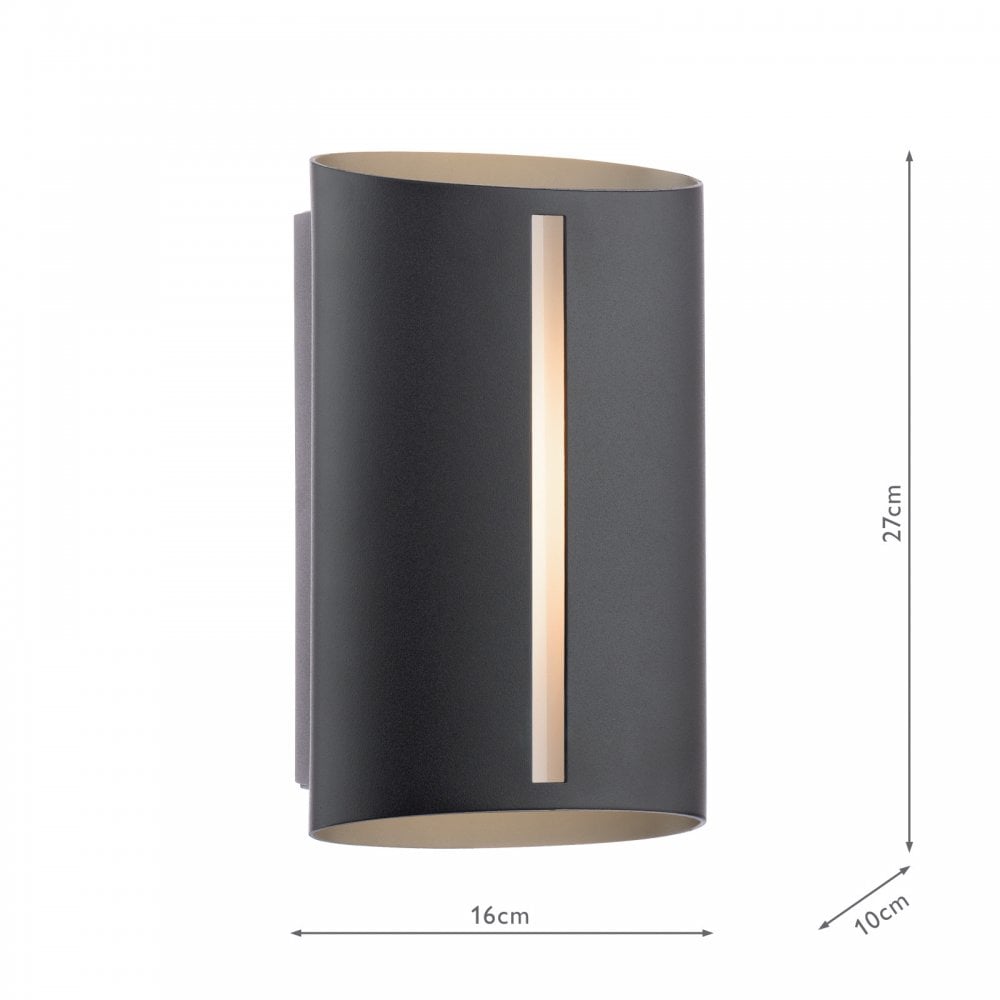 Dar Wisebuys ZUZ2122 Zuzana Outdoor Wall Light Matt Black IP54