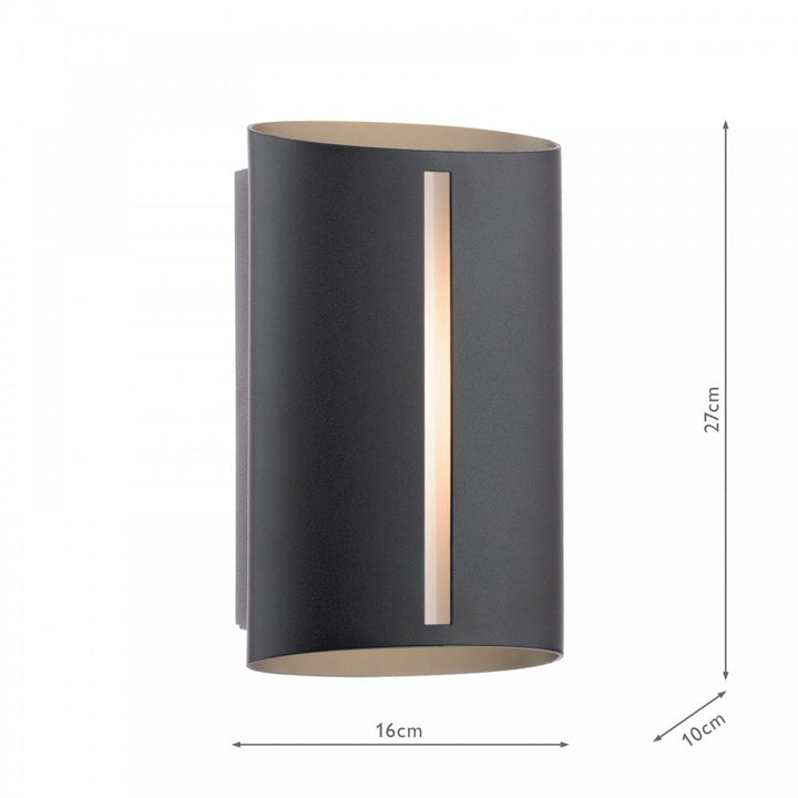 Dar Wisebuys ZUZ2122 Zuzana Outdoor Wall Light Matt Black IP54