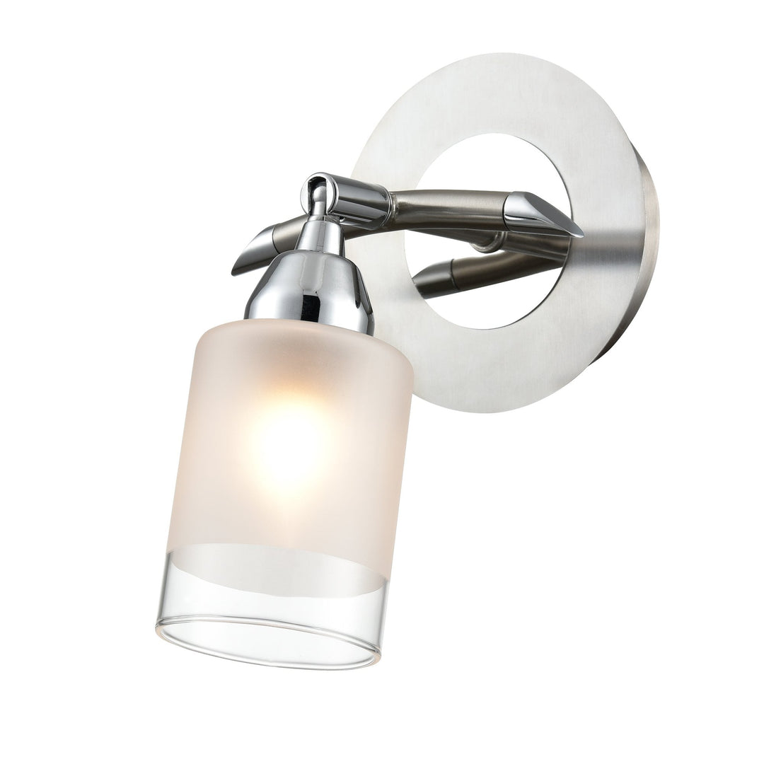 Franklite DP40021 Campani 1 Light Wall Bracket Chrome / Satin Nickel