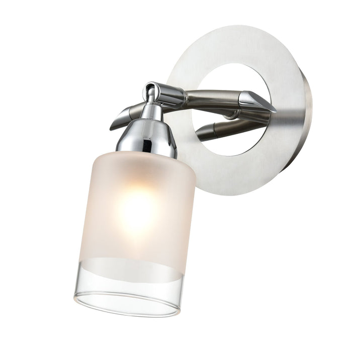 Franklite DP40021 Campani 1 Light Wall Bracket Chrome / Satin Nickel