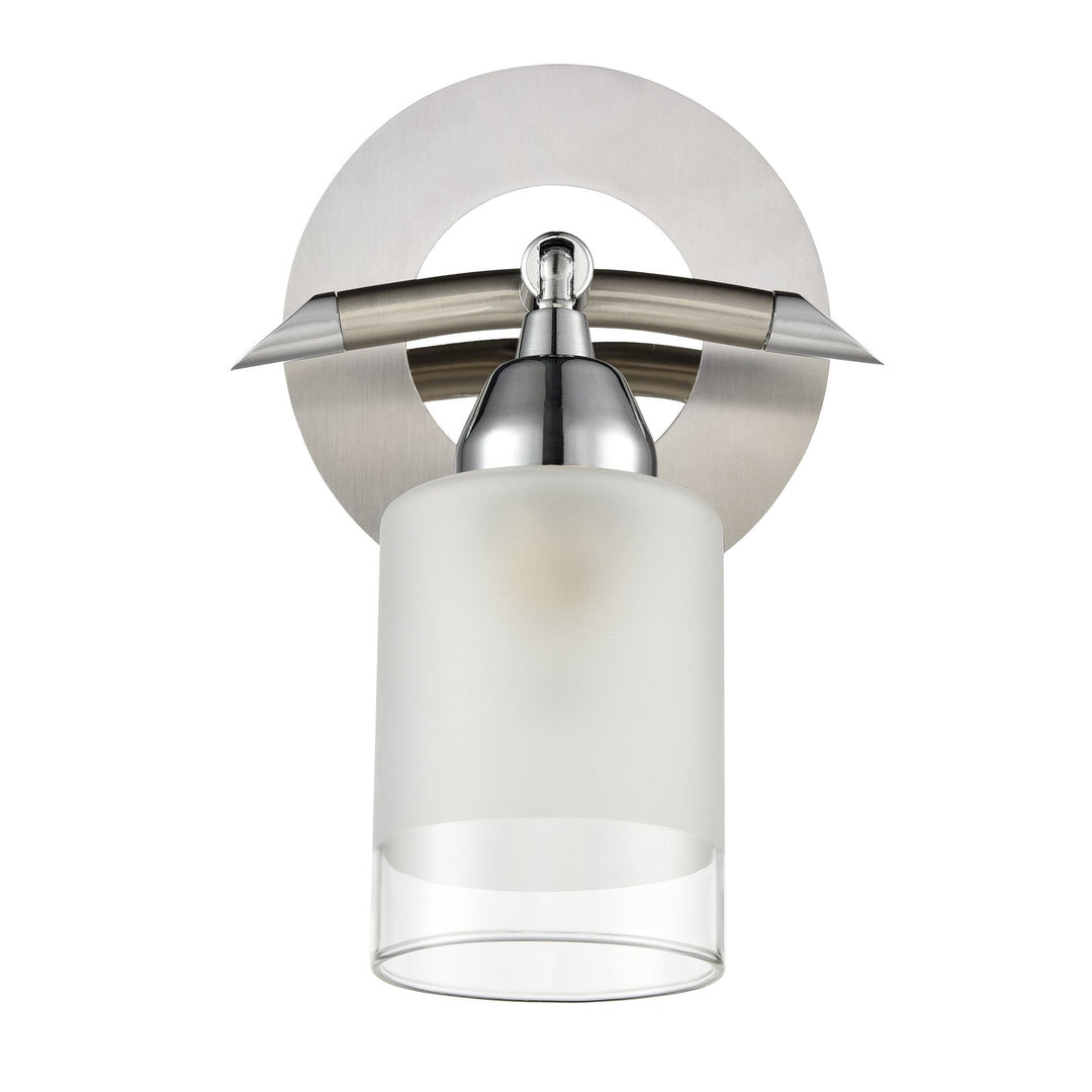 Franklite DP40021 Campani 1 Light Wall Bracket Chrome / Satin Nickel
