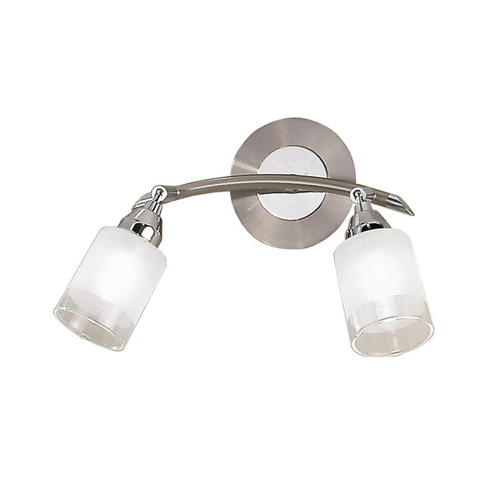 Franklite DP40022 Campani 2 Light Wall Bracket Chrome / Satin Nickel