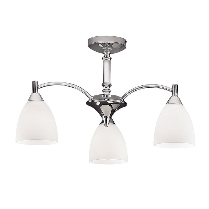 Franklite FL2087/3 Emmy 3 Light Ceiling Flush Chrome