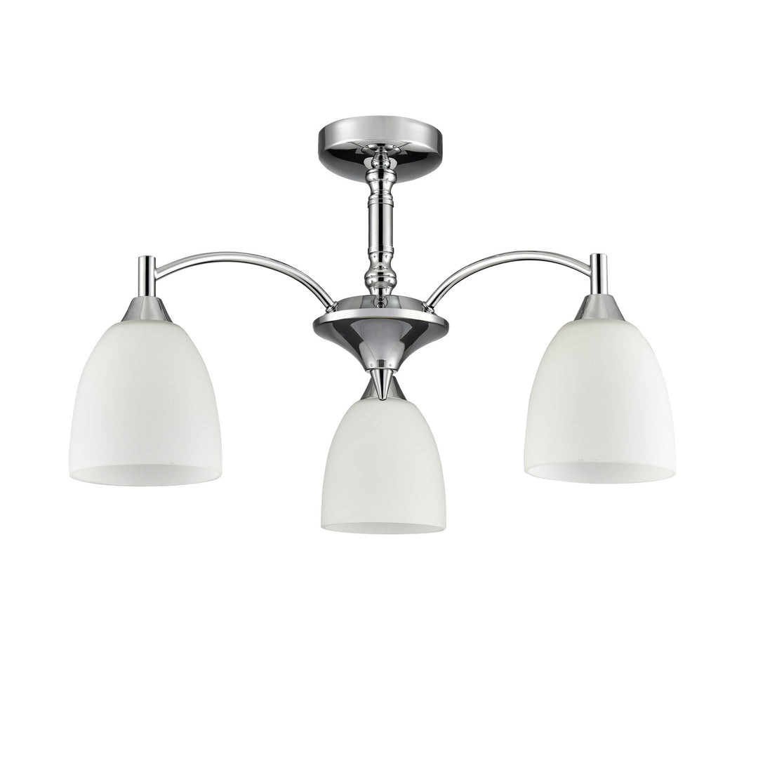 Franklite FL2087/3 Emmy 3 Light Ceiling Flush Chrome