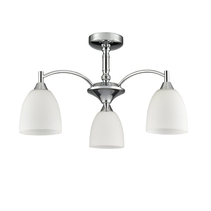 Franklite FL2087/3 Emmy 3 Light Ceiling Flush Chrome
