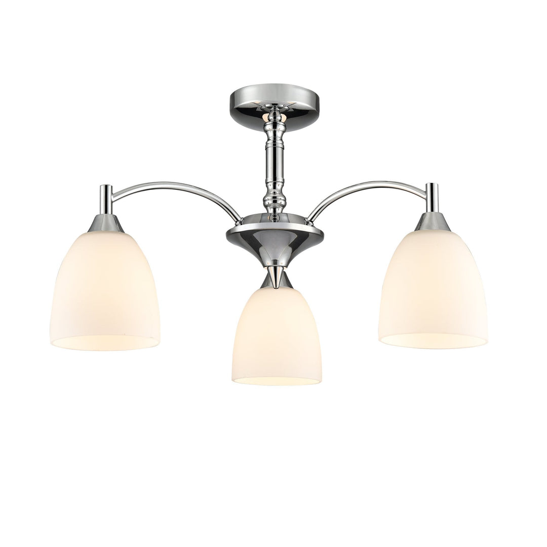 Franklite FL2087/3 Emmy 3 Light Ceiling Flush Chrome