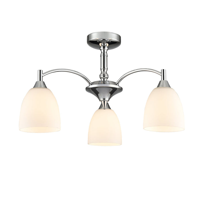 Franklite FL2087/3 Emmy 3 Light Ceiling Flush Chrome