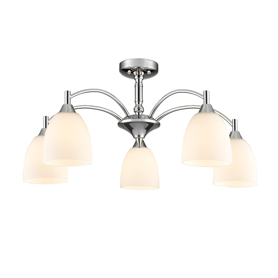 Franklite FL2087/5 Emmy 5 Light Ceiling Flush Chrome