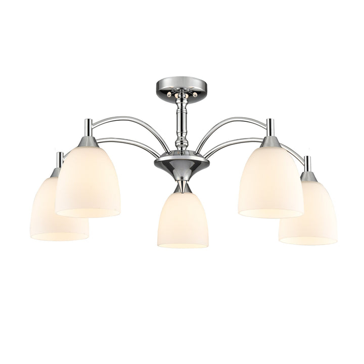Franklite FL2087/5 Emmy 5 Light Ceiling Flush Chrome