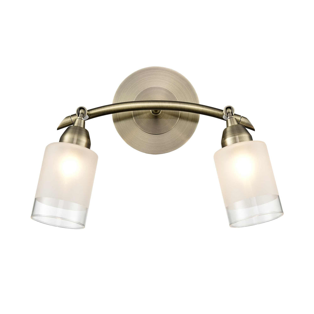 Franklite SPOT8772 Campani 2 Light Wall Bracket Bronze