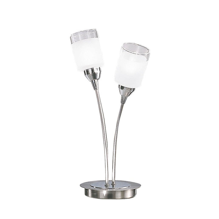 Franklite TP94022 Campani 2 Light Table Lamp Chrome / Satin Nickel