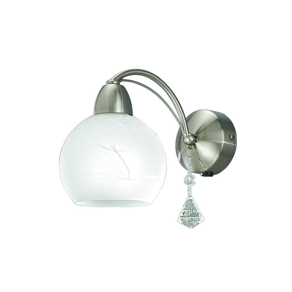 Franklite FL2277/1 Thea 1 Light Wall Bracket Satin Nickel (S)