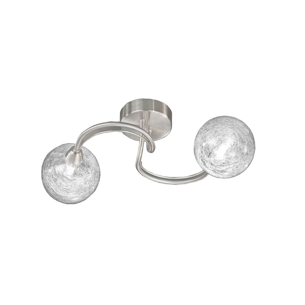 Franklite FL2327/2 Gyro 2 Light Ceiling / Wall Satin Nickel