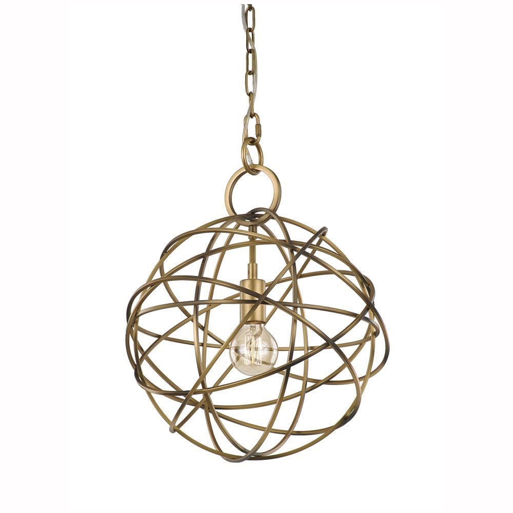 Franklite FL2366/1 Orbit 1 Light Pendant Gold Colour