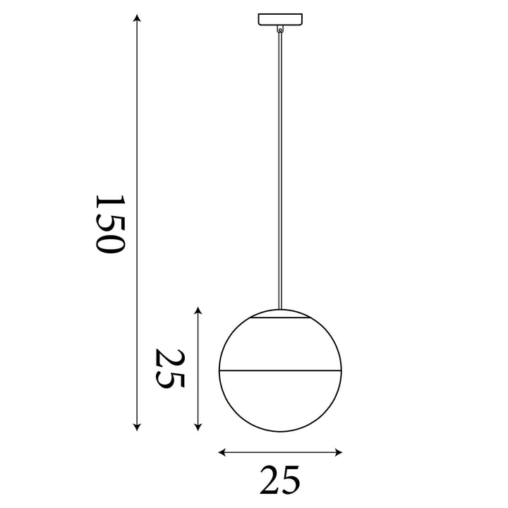 Searchlight 24181SB Endor 1 Light Pendant Satin Brass Finish With Opal Glass