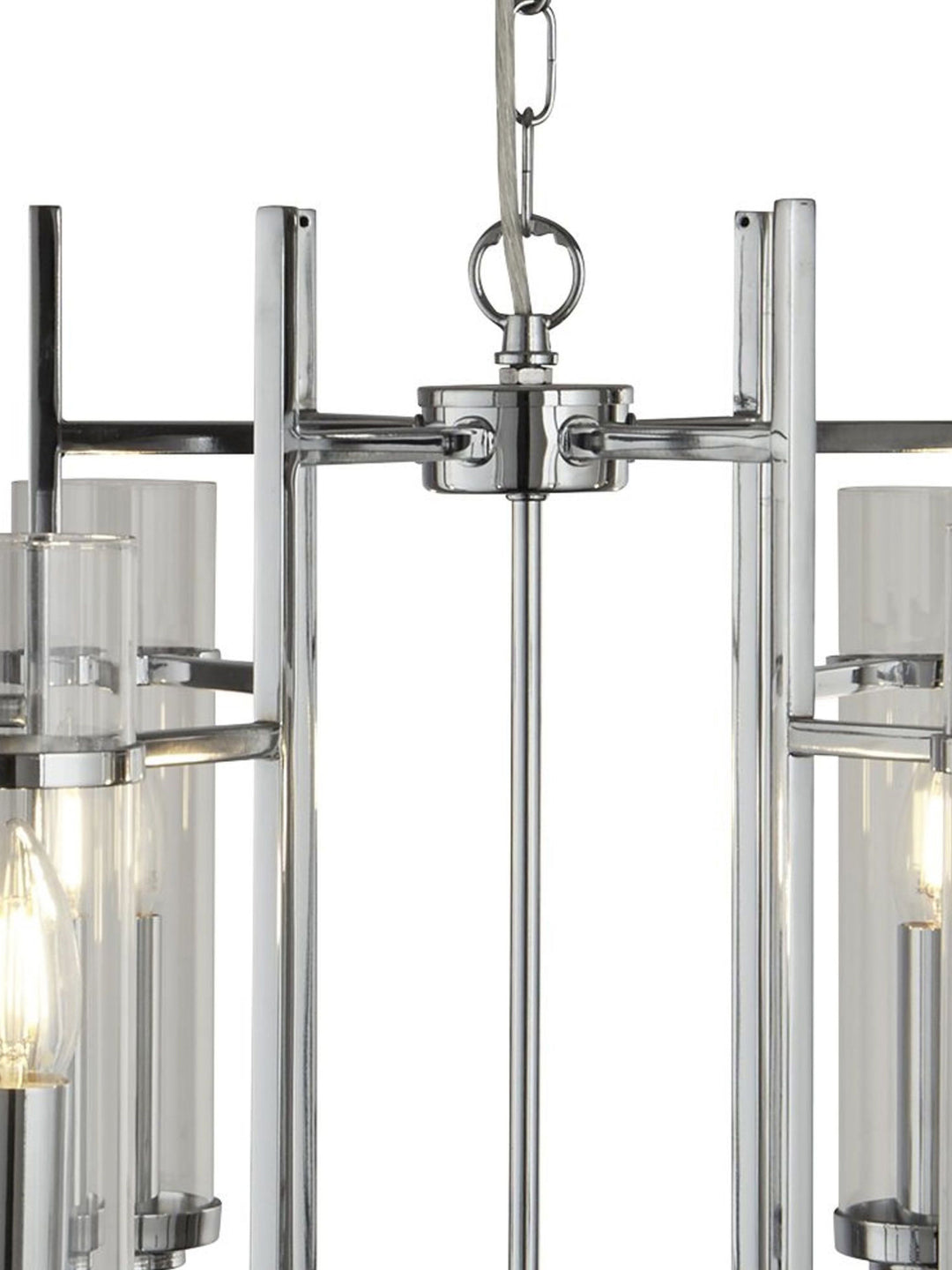 Searchlight 3096-6CC Milo Chrome 6 Light Pend-clear Glass Cylinder Shade