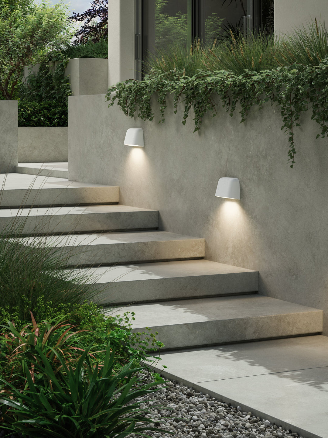 Astro 1317033 Mast Outdoor Twin Wall Light White Concrete