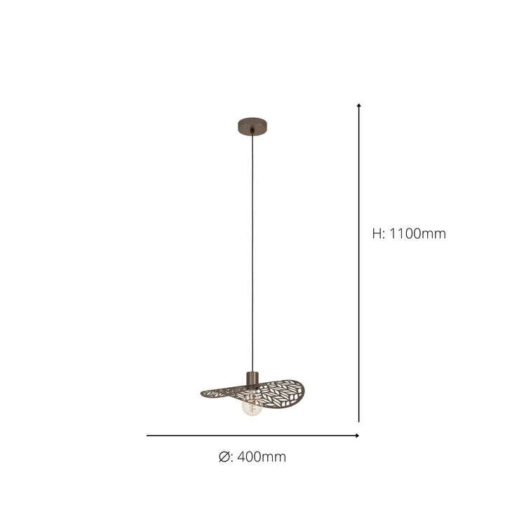 Eglo 44124 Swaby Steel Bronze Rustic Pendant