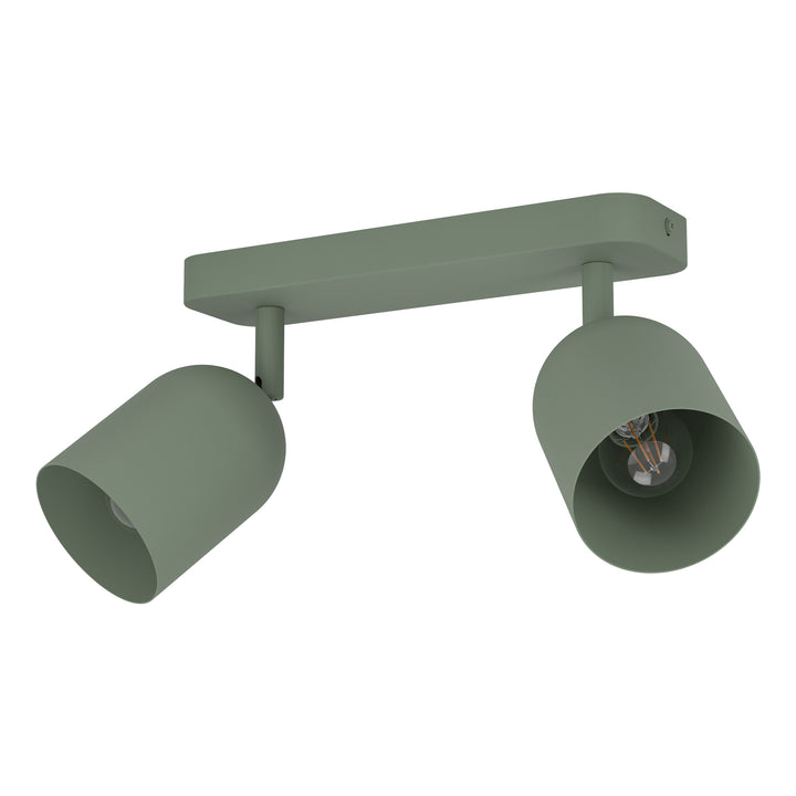 Eglo 44133 Tilston Steel Minimalist Dual Ceiling Spotlight Green