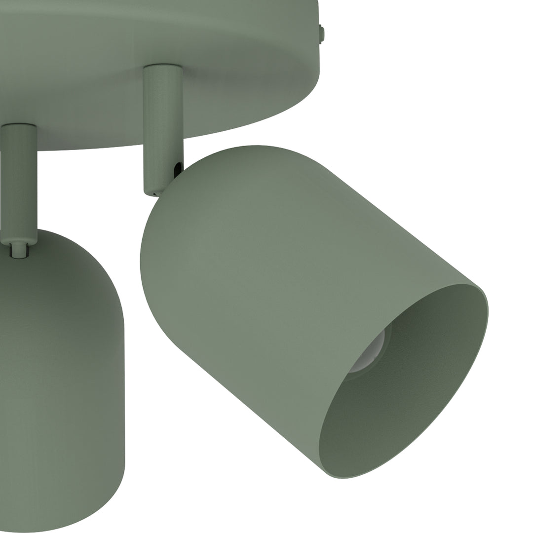 Eglo 44134 Tilston Steel Minimalist Triple Ceiling Spotlight Green