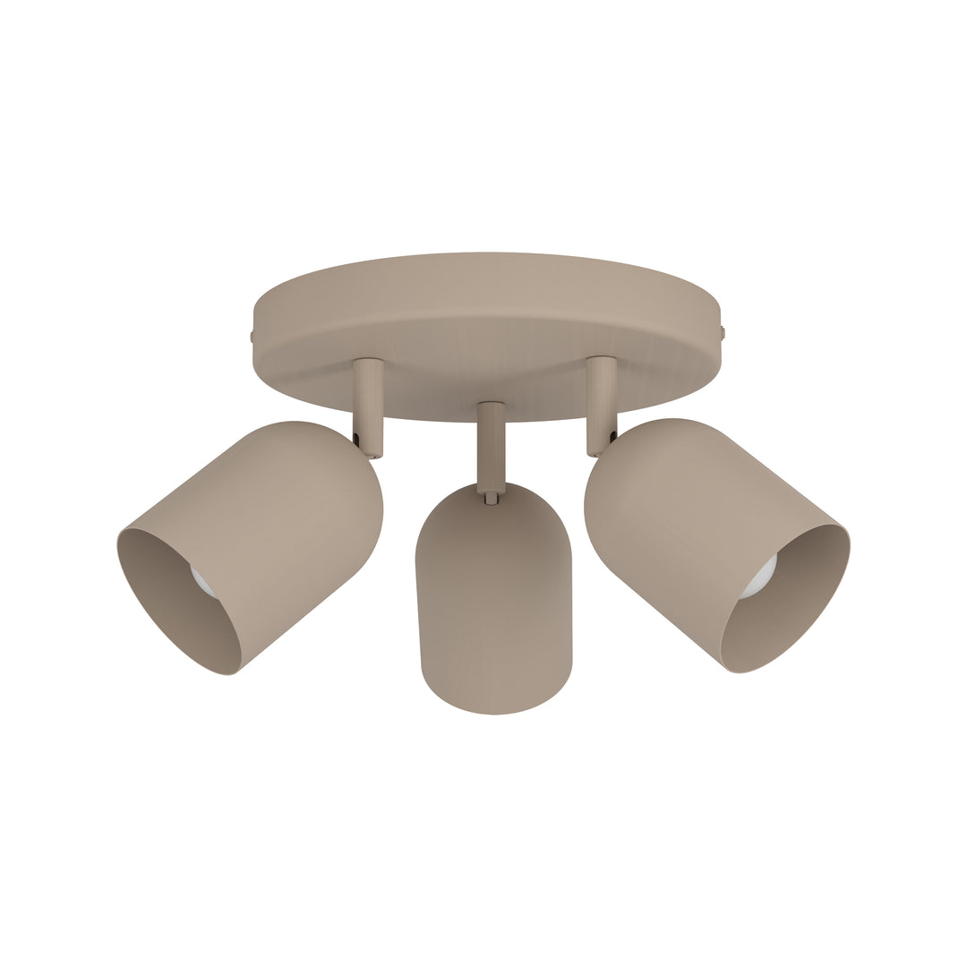 Eglo 44163 Tilston Steel Minimalist Triple Ceiling Spotlight Sandy