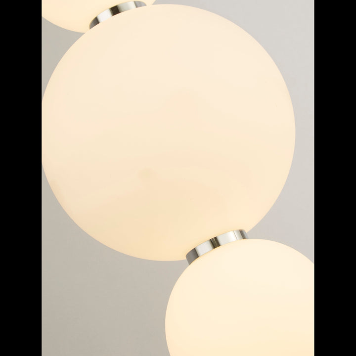 Searchlight 51022-3CC Snowball 3 Light Pendant Chrome With Opal Glass Shade