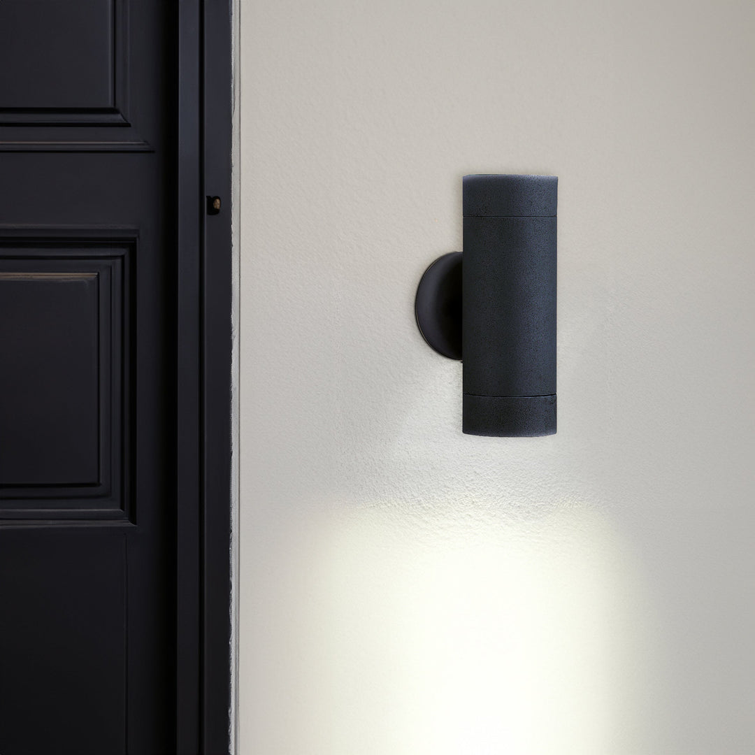 Searchlight 6009-2BK-LED Outdoor &amp; Porch Wall Light - 2 Light Black