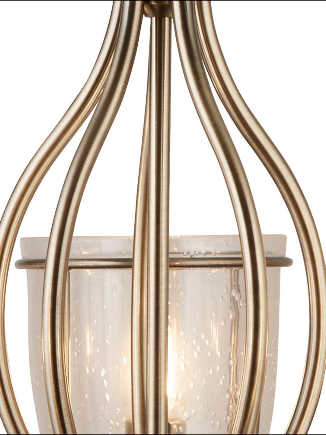 Searchlight 6355-5AB Silhouette 5 Light Antique Brass Fitting Cw Glass
