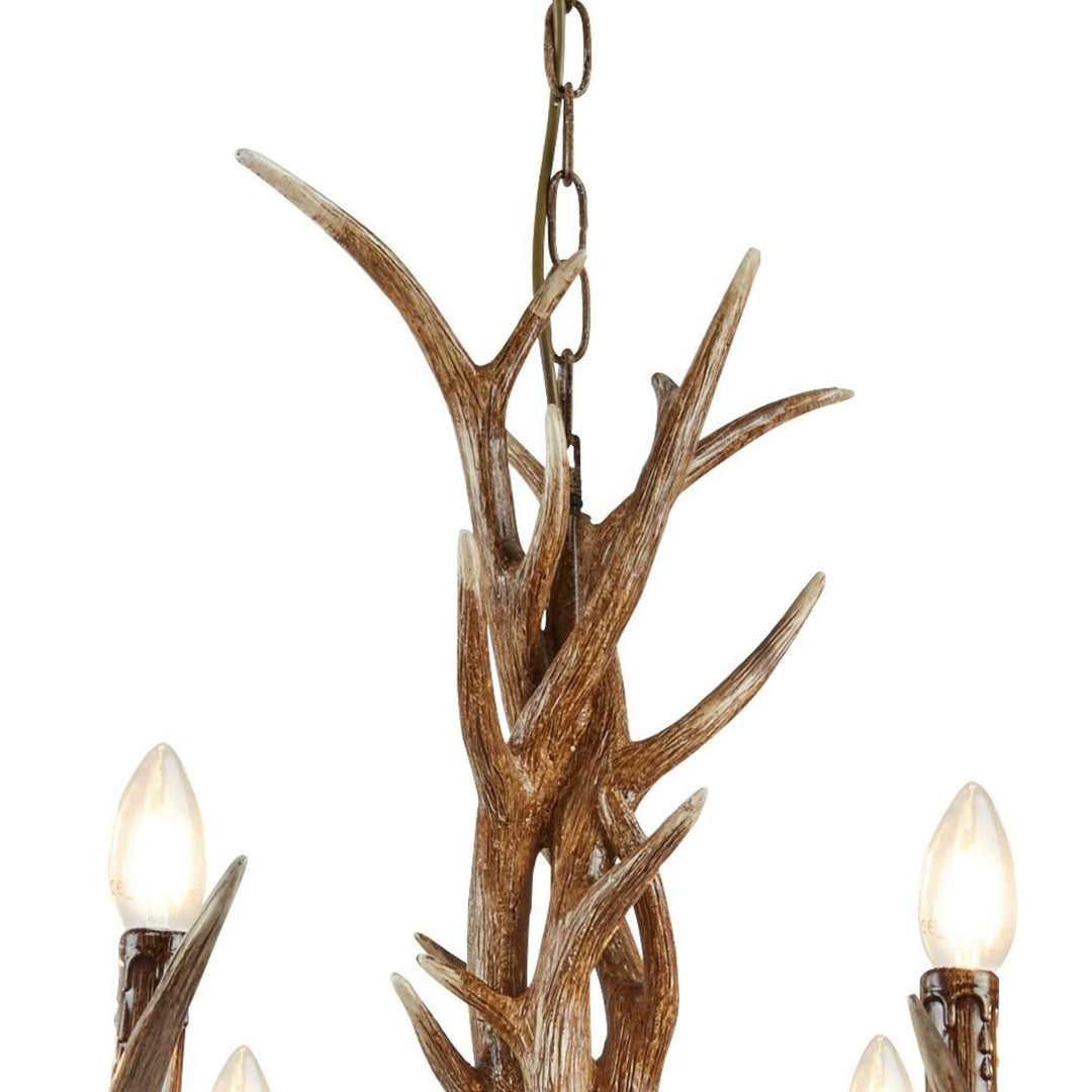 Searchlight 6416-6BR Stag 6 Light Antler Ceiling Fitting