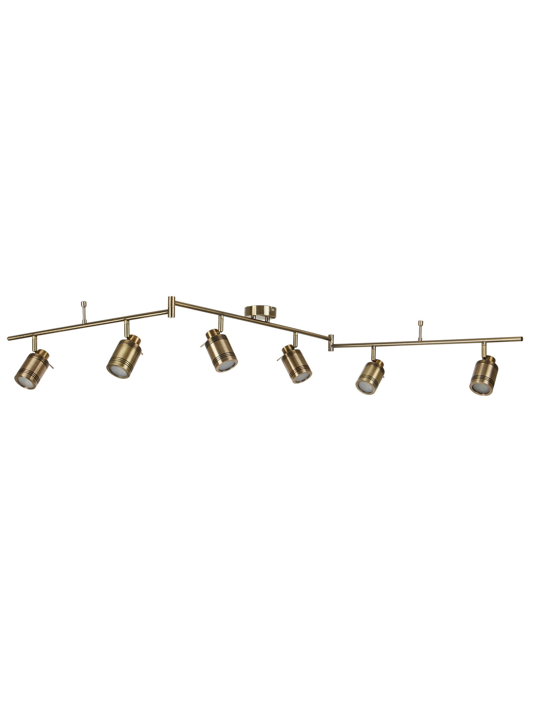 Searchlight 6606AB Samson 6 Light IP44 Bathroom Spot Split-bar Antique Brass