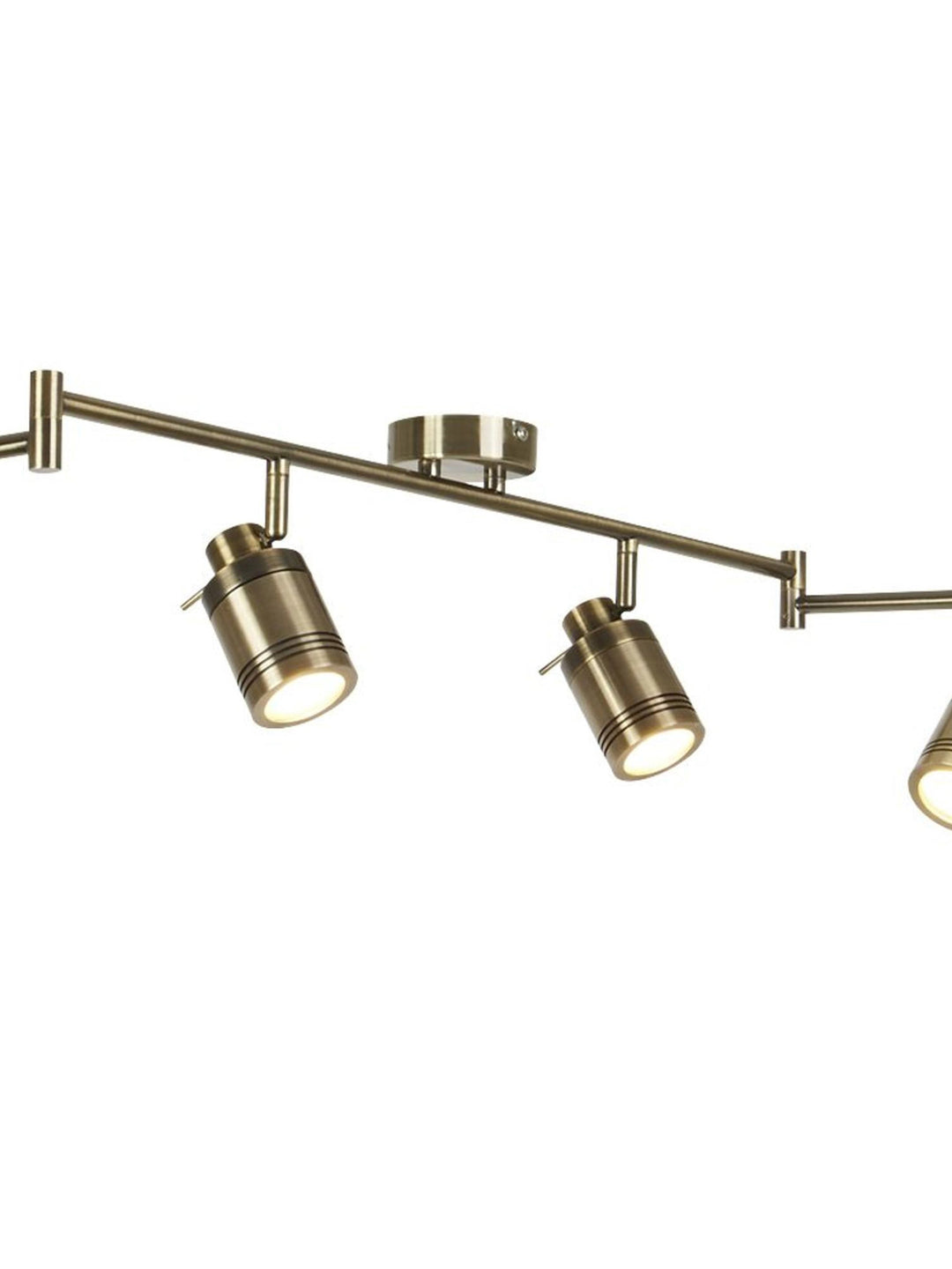 Searchlight 6606AB Samson 6 Light IP44 Bathroom Spot Split-bar Antique Brass