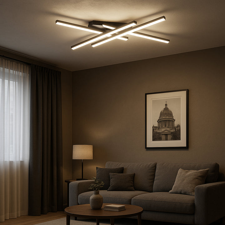 Eglo 75825 Vascella Steel & Plastic LED Neutral White Modern Ceiling Light Rectangular