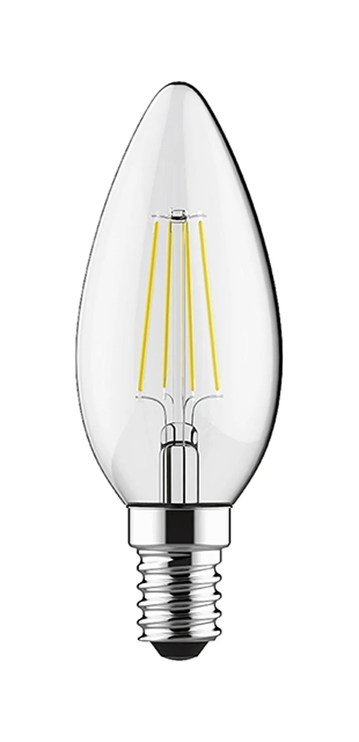 Luxram Pack of 5 Value Classic LED Candle E14 Dimmable 4W 3000K Warm White